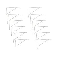 Kit Suporte Prateleira Com 12 Peças Em Aço Mão Francesa 30x20 Branco - 1