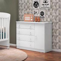 Kit Berço Mini Cama E Cômoda Sapateira Infantil E Branco - 5