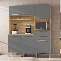 Armário de Cozinha Completa Montesa 6 Portas 2 Gavetas Freijó-Grafite - 5