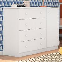 Quarto De Bebê Cômoda Helena E Berço Doce Sonho Com Colchão Branco - 10