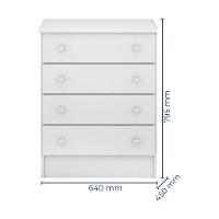 Quarto De Bebê Cômoda 777 E Berço Mini Cama 1344 Doce Sonho Branco - Qmovi