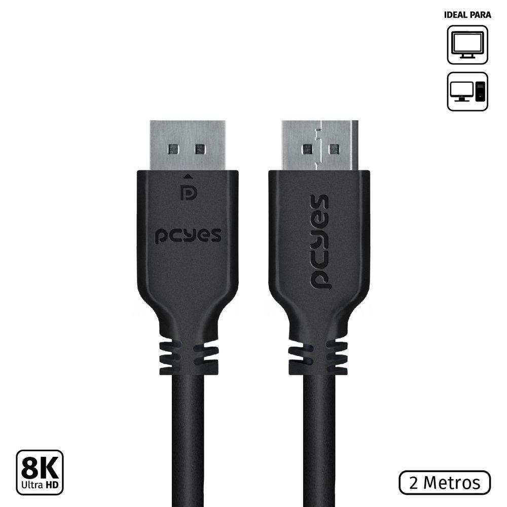 Cabo Displayport Macho Para Displayport Macho 2 Metros V1.2 - Pdpm-2 - 1