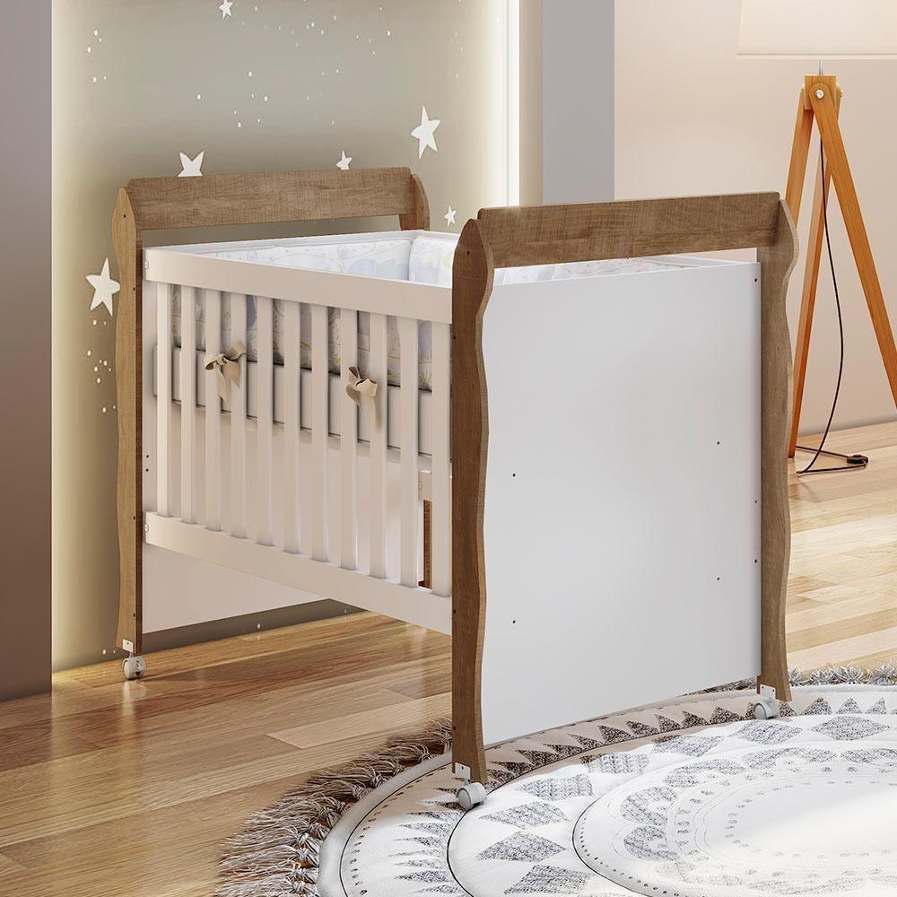 Quarto De Bebê Berço Mini Cama Guarda Roupa Infantil Branco - 7