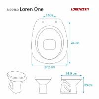 Tampa de Vaso Poliéster Loren One Branco Bacia Lorenzetti