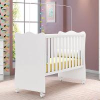 Kit Berço E Cômoda Infantil 4 Gavetas Brilhar Q01 Branco - 3