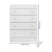 Quarto De Bebê Cômoda 777 E Berço 1344 Doce Sonho Com Colchão Branco - Qmovi