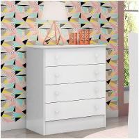 Quarto De Bebê Cômoda 777 E Berço 1344 Doce Sonho Com Colchão Branco - Qmovi - 5