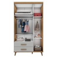 Quarto De Bebê Guarda Roupa Cômoda 4 Gavetas Com Fraldário Berço 3 Em 1 Ludmila Off White - 3