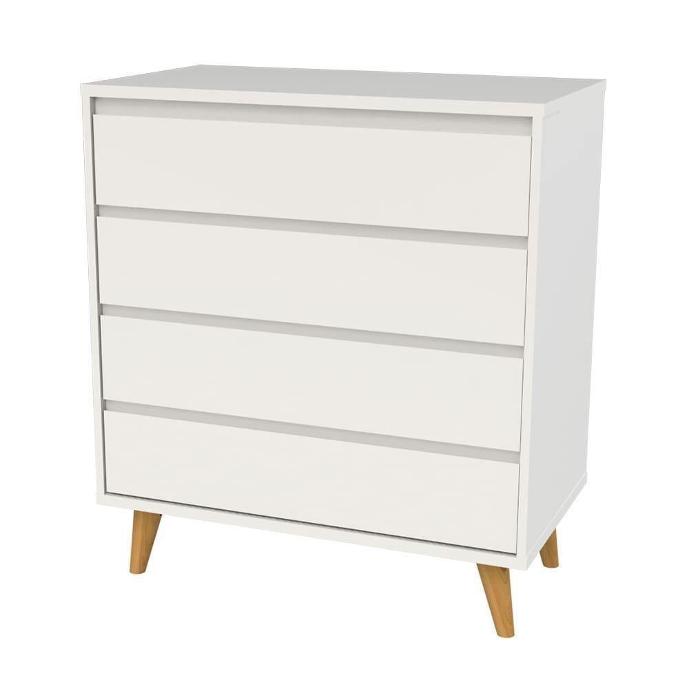 Quarto De Bebê Roupeiro 3 Porta Com Gavetas Cômoda Branco - 6