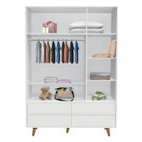 Quarto De Bebê Roupeiro 3 Porta Com Gavetas Cômoda Branco - 3