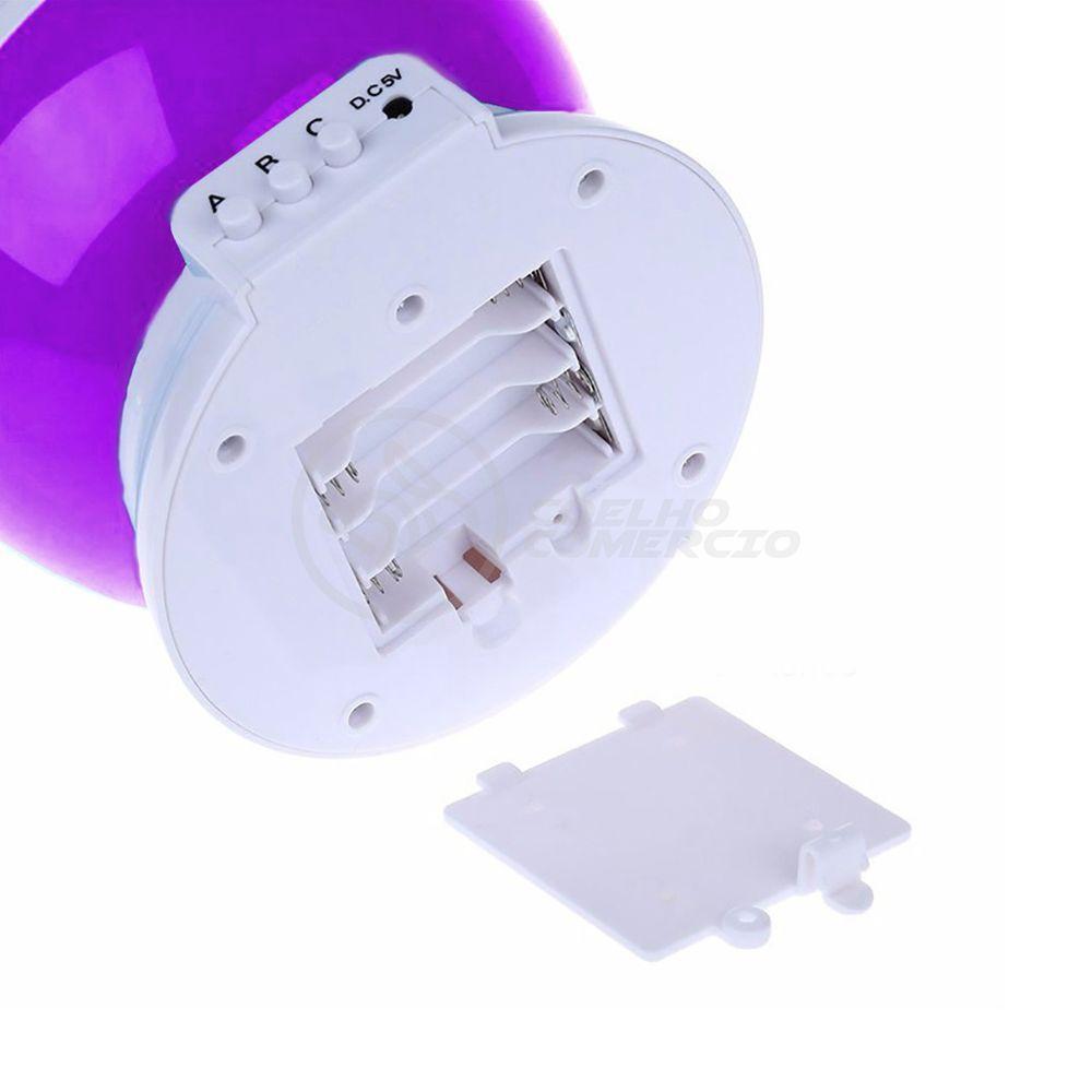 Luminária Projetor Abajur Estrelas Galáxia Astral Céu Roxo - 2