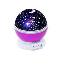 Luminária Projetor Abajur Estrelas Galáxia Astral Céu Roxo - 5
