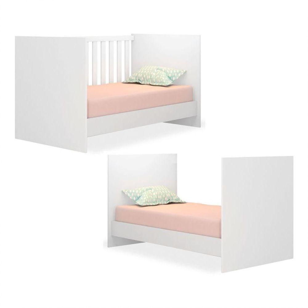 Quarto De Bebê Cômoda 2523 E Berço Mini Cama 1344 Doce Sonho Branco - 4