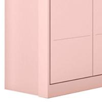 Jogo De Quarto Infantil Guarda Roupa 2 Portas E Cômoda 4 Gavetas Lua P04 Rose - Mpozenato - 3