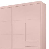 Jogo De Quarto Infantil Guarda Roupa 2 Portas E Cômoda 4 Gavetas Lua P04 Rose - Mpozenato