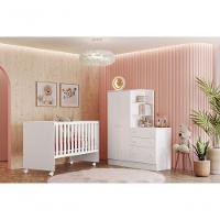 Guarda Roupa Com Comoda Infantil Lecco Branco - 2