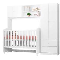 Conjugado Infântil Ternura Com Berço Amore Branco Pertenella Móveis - 1