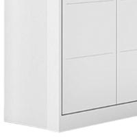 Jogo De Quarto Infantil Guarda Roupa 2 Portas E Cômoda 4 Gavetas Lua P04 Branco - Mpozenato - 3