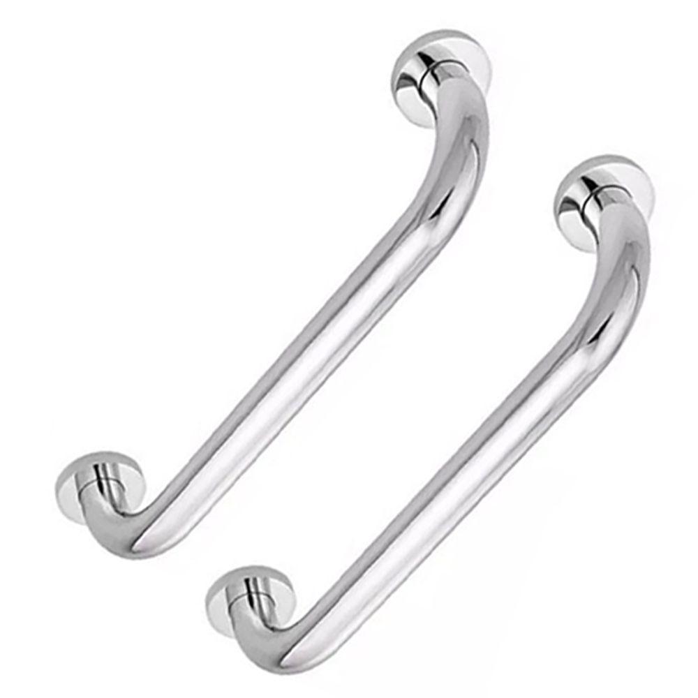 Alça Apoio 30cm Inox Kit 2 Uni Acessibilidade Cadeirante - 1
