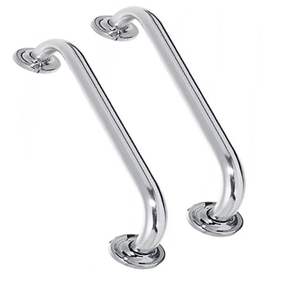 Alça Apoio Barra Inox Kit 2 Uni 50Cm Acessibilidade Banheiro - 1