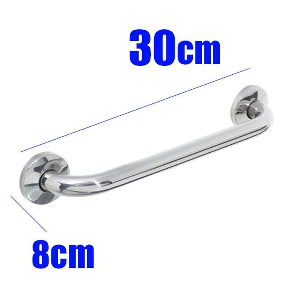 Alça Apoio 30cm Kit 2 Uni Inox Banheiro Idoso Deficiente - 5