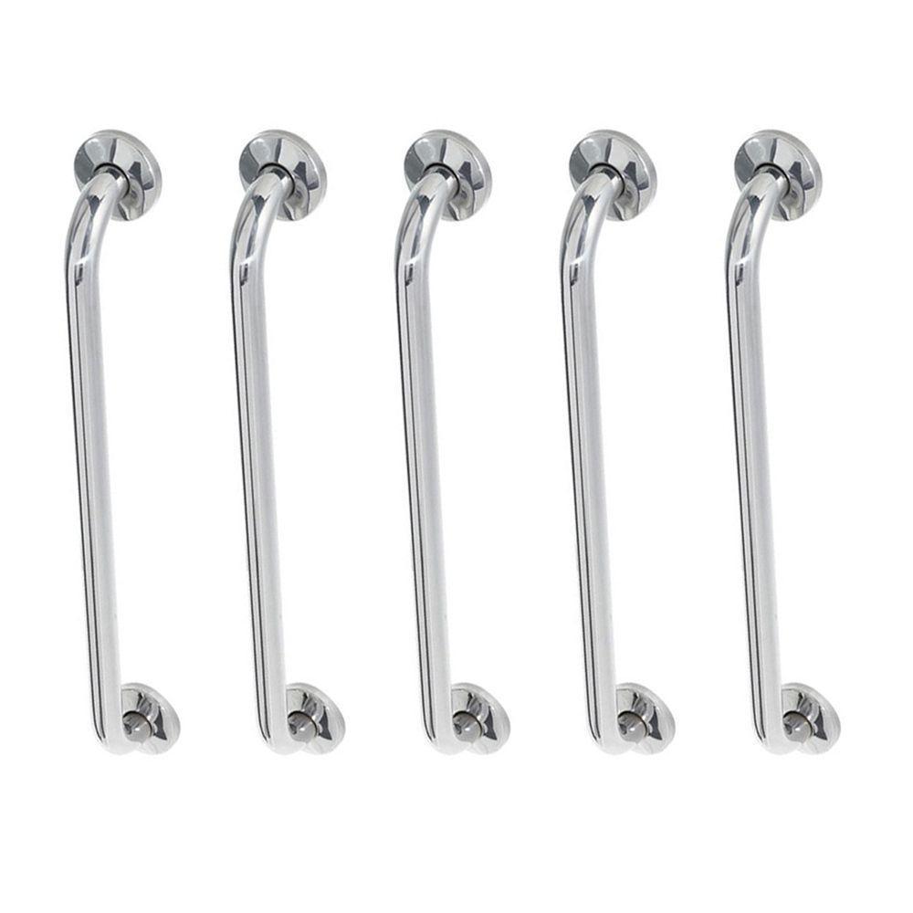 Alça De Apoio Barra 80cm Inox Kit 5 Unidades Idoso Cadeirante Banheiro Box Corrimao Apoio Segurança - 2