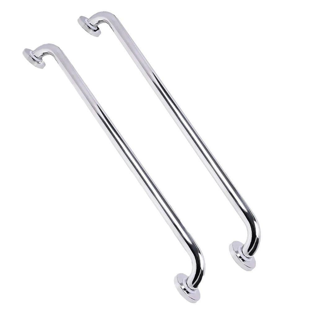 Alça Barra Apoio 70Cm Inox Kit 2 Uni Acessivel Criança Idoso Gestante Cadeirante Suporte Resistente - 2