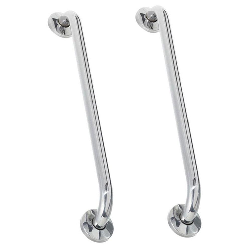 Alça Apoio Banheiro Inox Reta Kit 4 Unidades 40cm E 60cm Idoso Cadeirante Acessibilidade Deficiente - 5