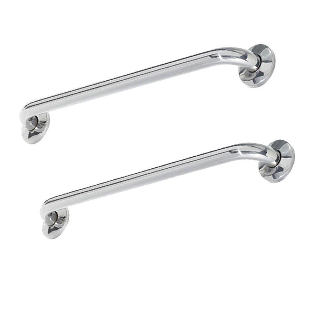 Alça Apoio Banheiro Inox Reta Kit 4 Unidades 40cm E 60cm Idoso Cadeirante Acessibilidade Deficiente - 7