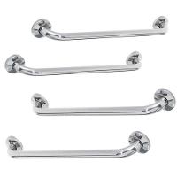 Alça Apoio Banheiro Inox Reta Kit 4 Unidades 40cm E 60cm Idoso Cadeirante Acessibilidade Deficiente - 2