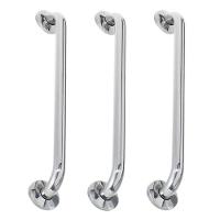 Alça De Apoio 40Cm Kit 3 Unidades Inox Barra Cadeirante Deficiente Acessibilidade Idoso Banheiro - 2