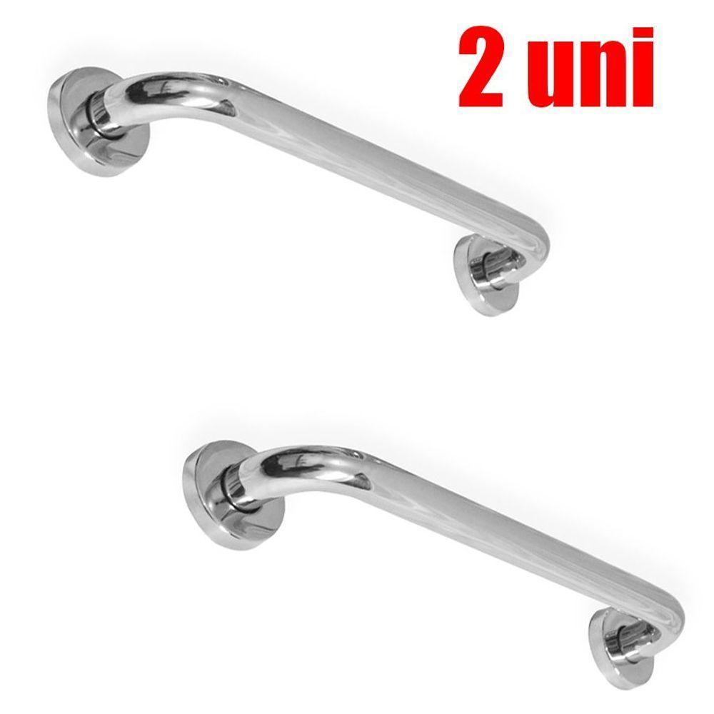 Alça De Apoio Banheiro Inox Barra 30Cm Idoso 2 Unidades - 4