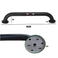 Alça De Apoio Barra 50cm Inox Preto Deficiente Box Banheiro - 10