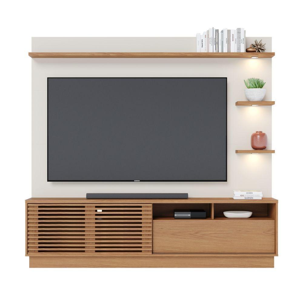 Conjunto Home Para Tv E Aparador Barton Freijo Off-white Matte - 3