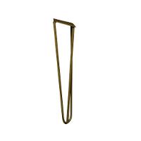 Pé De Metal 30 Cm Mesa De Canto Rack E Puffs Dourado - 2