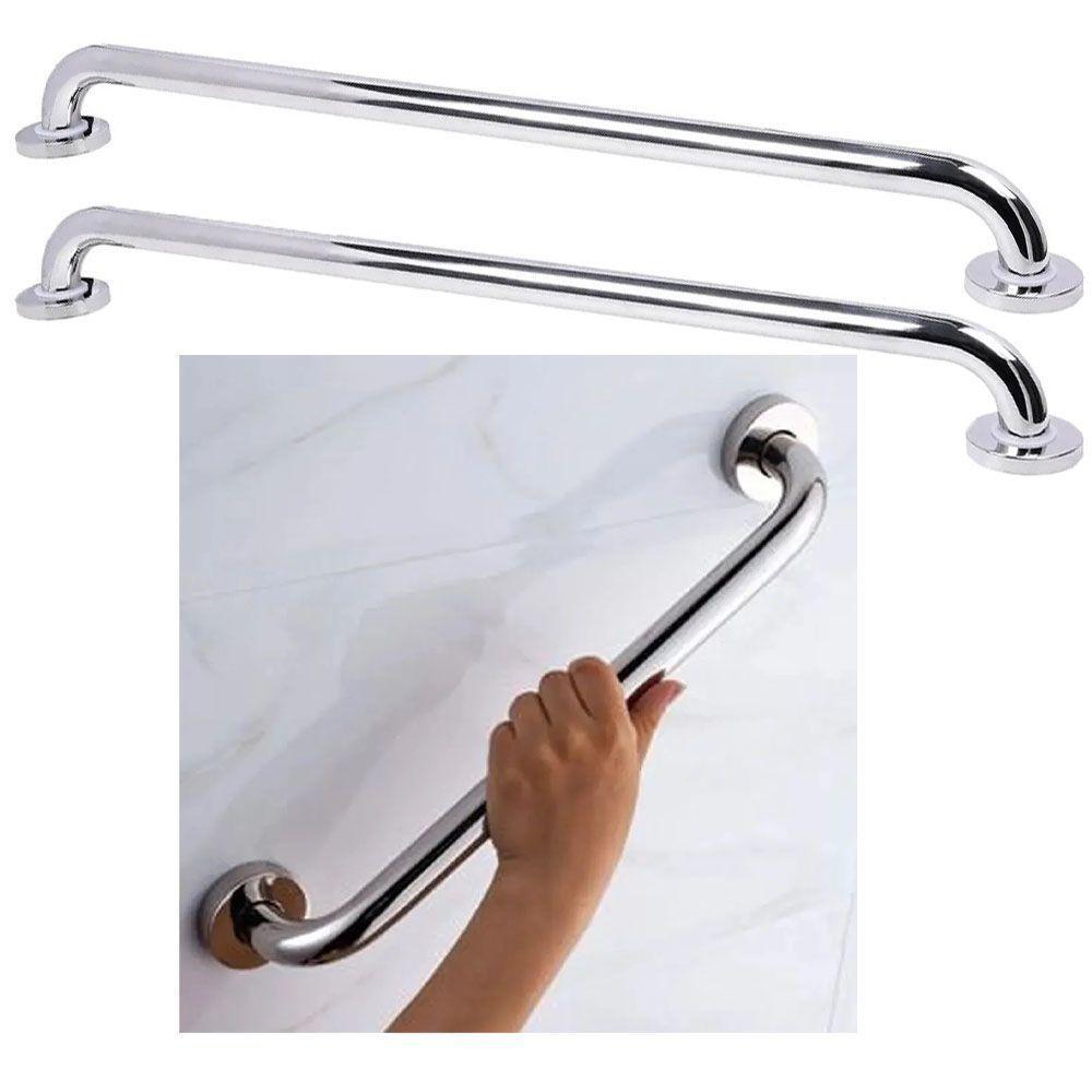 Alça Barra Apoio Inox Kit2 Uni Acessibilidade 70Cm - 1