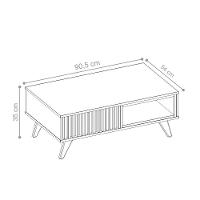 Conjunto Home Para Tv E Mesa De Centro Diana Off-white Freijo