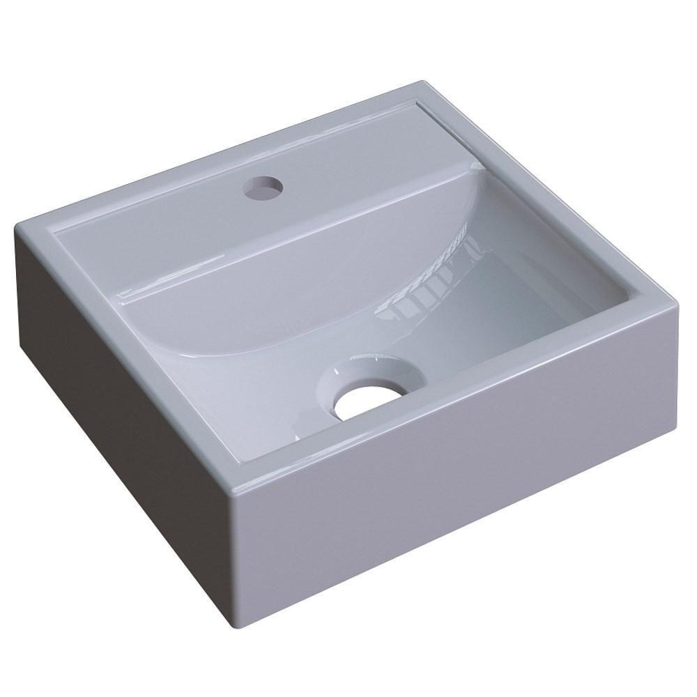 Cuba Pia De Apoio Para Banheiro Quadrada Kuad 32 C08 Cinza - 1