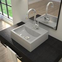 Cuba Pia De Apoio Para Banheiro Quadrada Kuad 32 C08 Cinza - 4