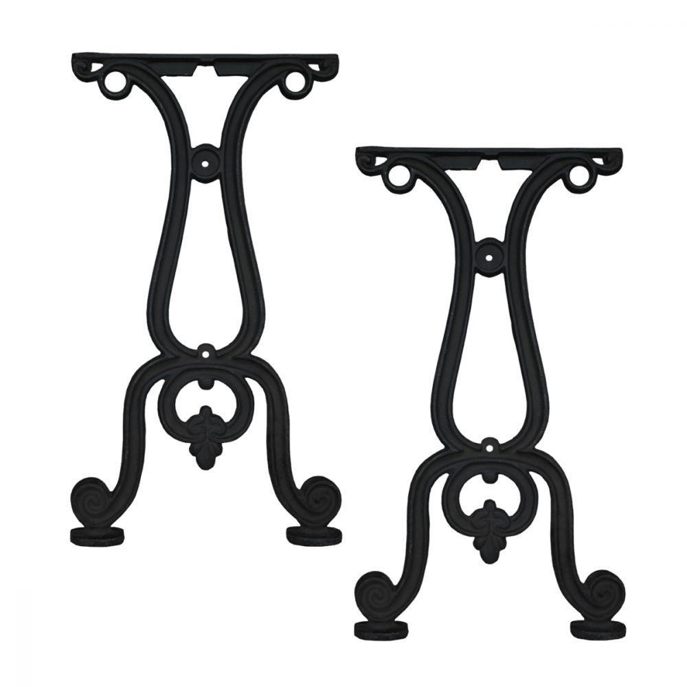 Par De Pé De Mesa Base Paris Em Ferro Fundido 69X37Cm - 1