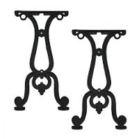 Par De Pé De Mesa Base Paris Em Ferro Fundido 69X37Cm - 1