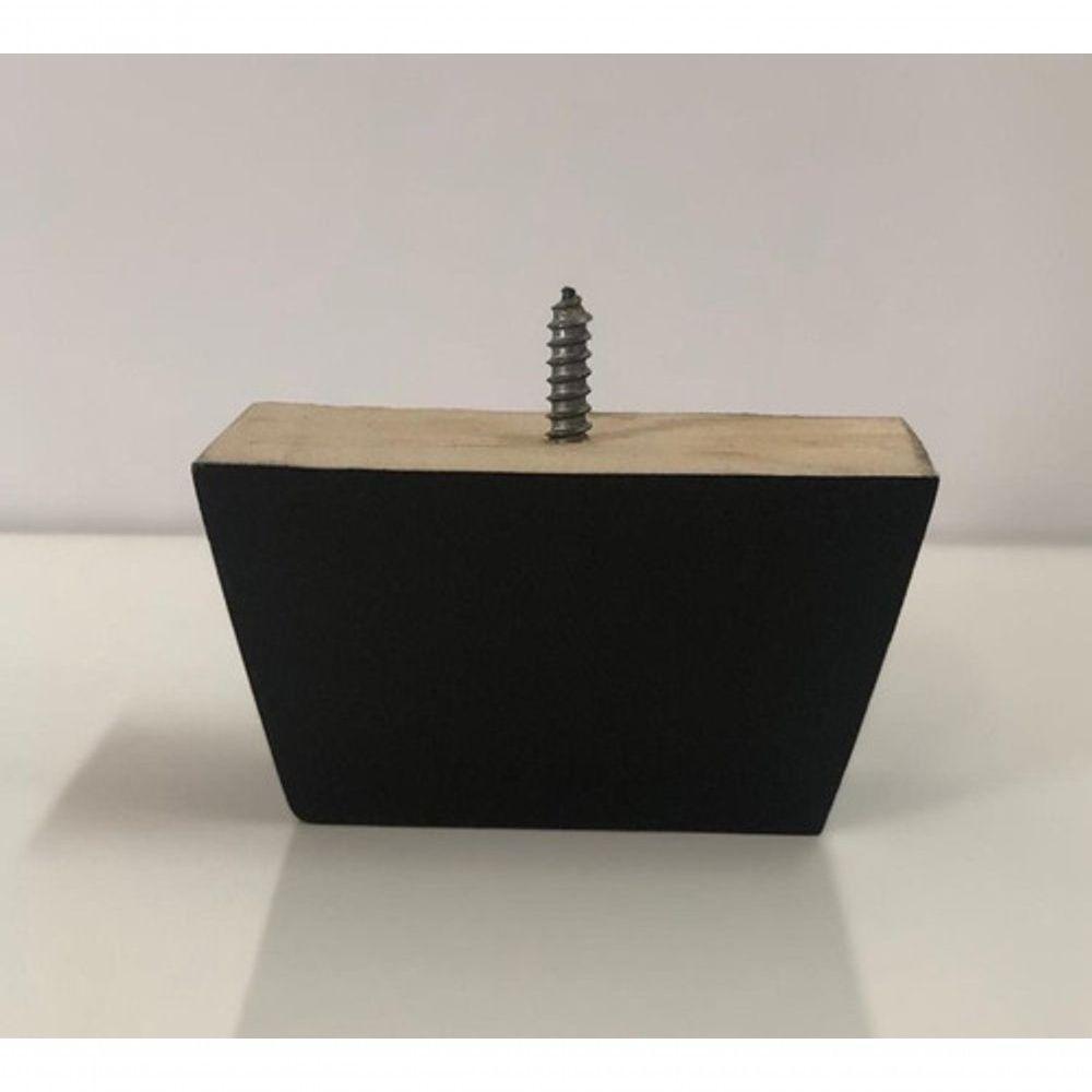 Pé Retangular Madeira Sofás Estofados 6cm Kit 8un Celica - 1