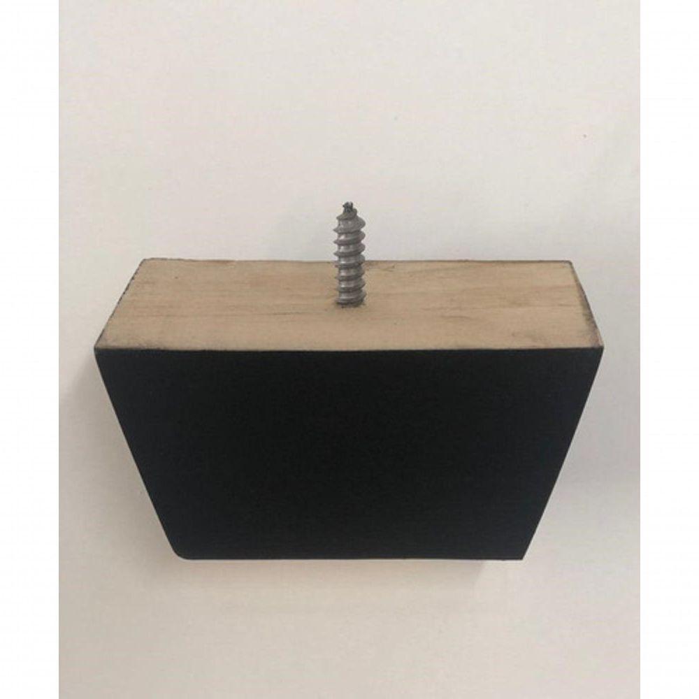 Pé Retangular Madeira Sofás Estofados 6cm Kit 8un Celica - 2