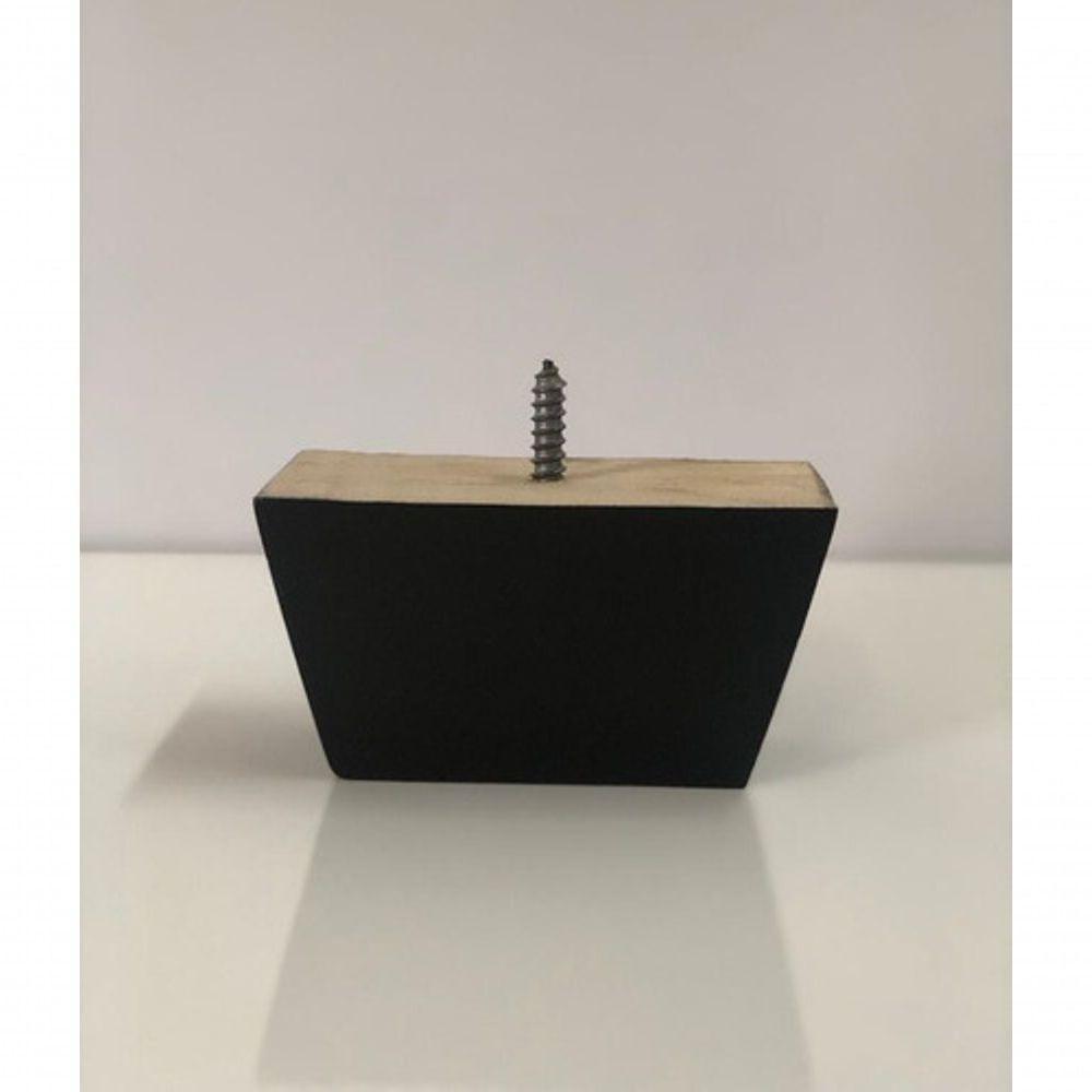 Pé Retangular Madeira Sofás Estofados 6cm Kit 8un Celica - 5