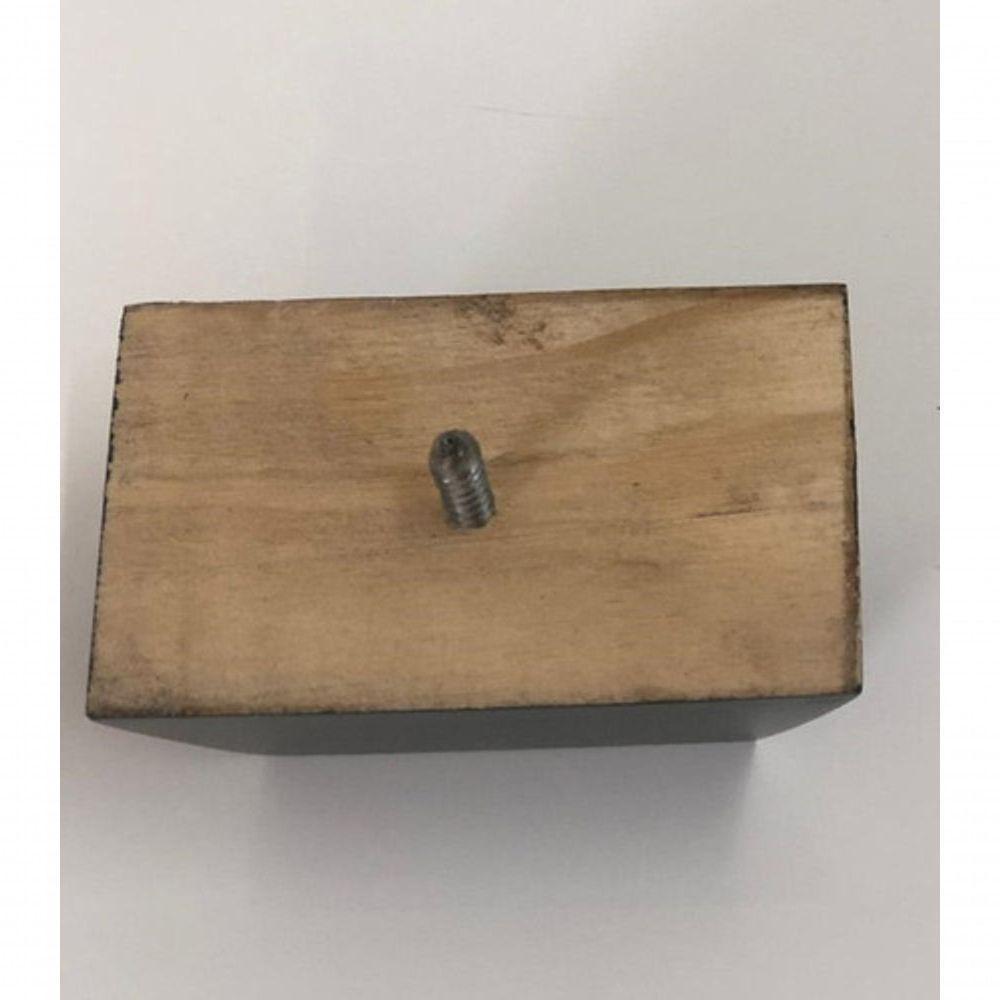 Pé Retangular Madeira Sofás Estofados 6cm Kit 8un Celica - 6