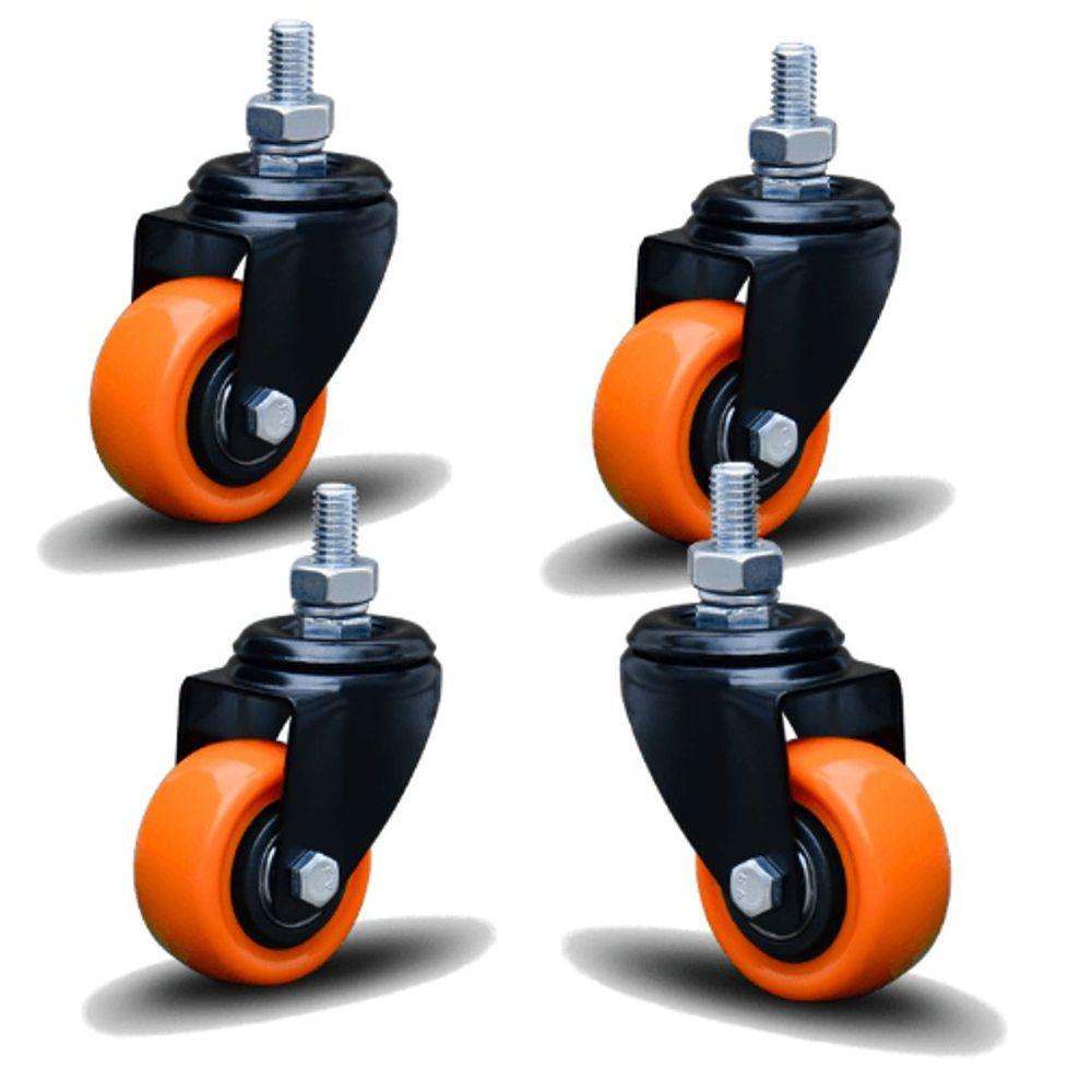 4 Rodizio 2 Pol Espiga Sem Freio Gleb.210,bpa.e - 1