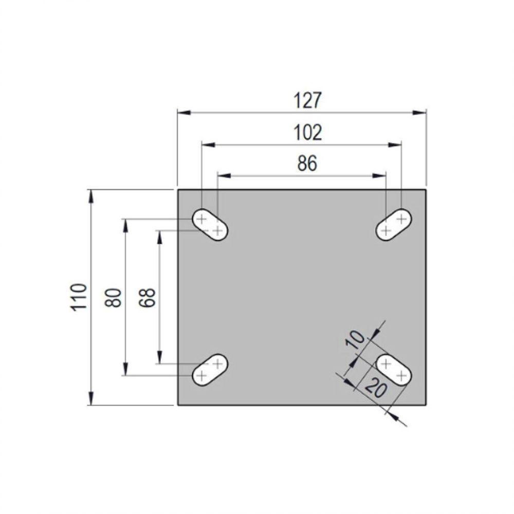Rodizio Borracha Elastomera 6 Pol. Com Freio C/rolamentt - 2