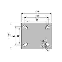 Rodizio Borracha Elastomera 6 Pol. Com Freio C/rolamentt - 2