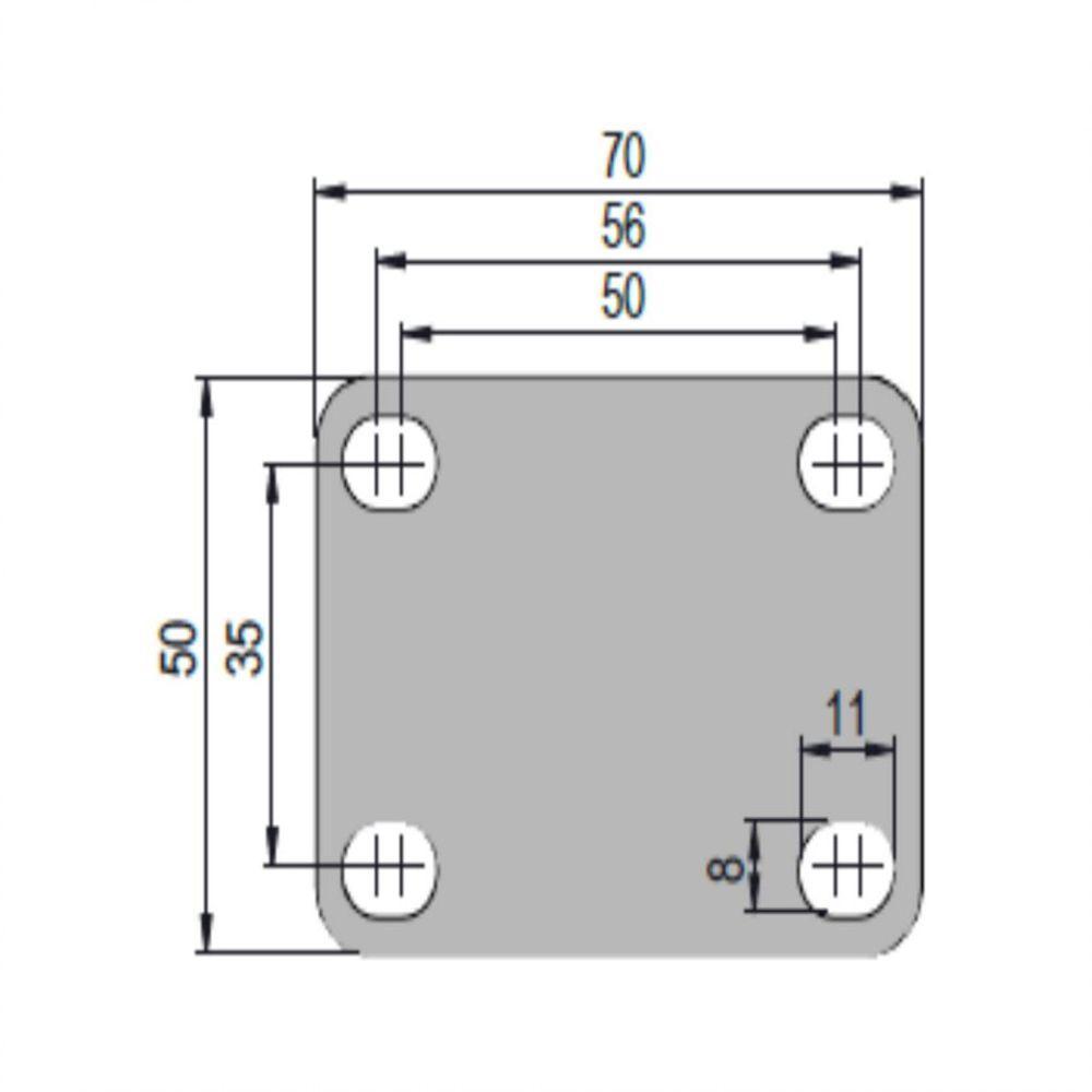 4 Rodizio 2 Pol. Placa Sem Freio Rol.glpb.210 - 2