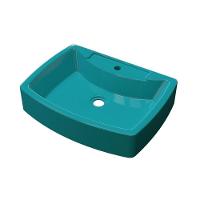 Cuba Pia De Apoio Para Banheiro Retangular Aria Rt50 Azul Turquesa C08